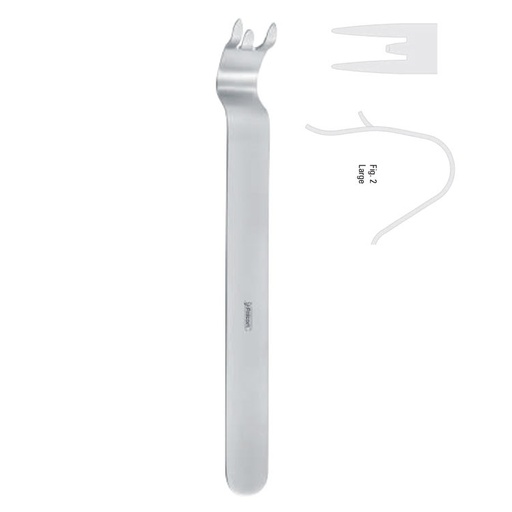 [FC.311.020|46-039-16|F60-875-02R|R60-875-02R] Retractor chin Obwegeser malleable fig.2, 160mm