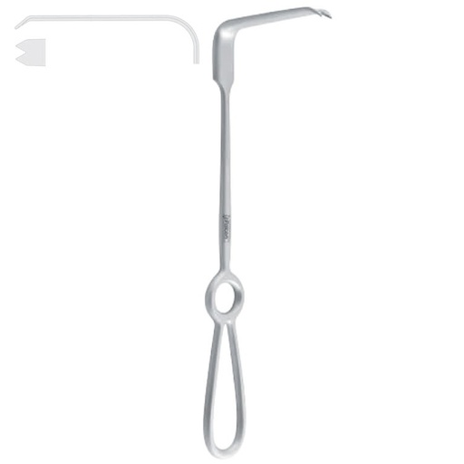 [FC.324.010|46-033-22|F60-917-15R|R60-917-15R] Retractor ramus Obwegeser downward 75x11/15mm, 220mm 