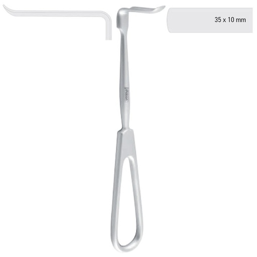[FC.329.030|--|F60-935-35R|R60-935-35R] Retractor soft tissue Obwegeser upward 35x10mm, 170mm 