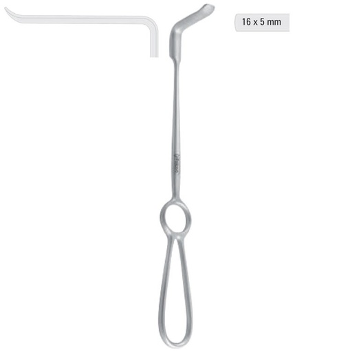 [FC.331.010|46-020-16|F60-937-16R|R60-937-16R] Retractor soft tissue Obwegeser upward 16x5mm, 220mm