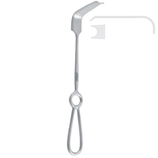 [FC.334.220|46-024-22|F60-952-22R|R60-952-22R] Retractor third molar Obwegeser 75x15/22mm, 220mm