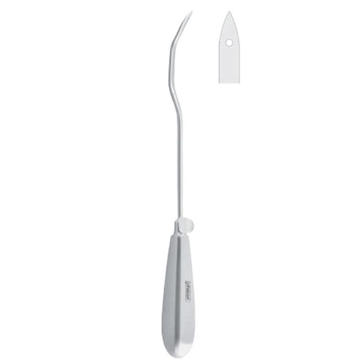 [FC.353.020|--|F62-053-02R|R62-053-02R] Awl zygomatic arch Rowe with finger-rest 250mm