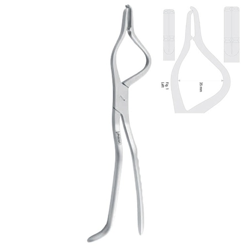 [FC.364.010|--|F62-075-01R|R62-075-01R] Forceps disimpaction Rowe-Epker left 240mm