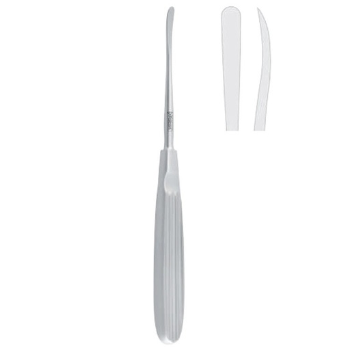 [FC.404.040|--|F62-261-18R|R62-261-18R] Elevator periosteal Steinberg curved 4mm, 180mm