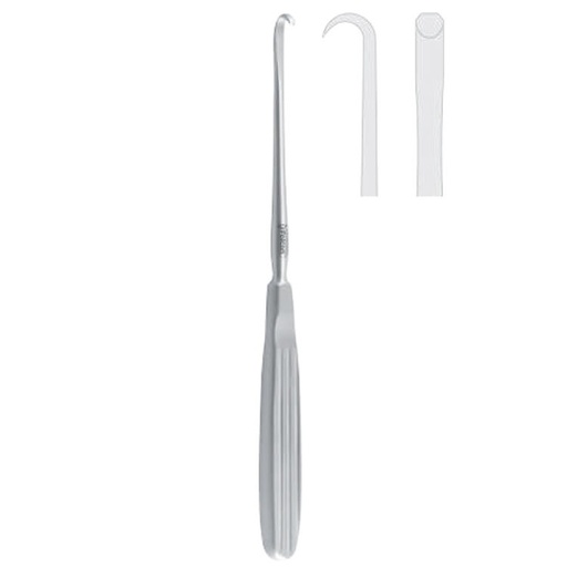[FC.405.040|--|F62-263-20R|R62-263-20R] Elevator periosteal Steinberg hook-end 4mm, 205mm