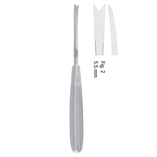 [FC.406.020|--|F62-265-02R|R62-265-02R] Elevator periosteal/Stripper Steinberg 5.5mm, 175mm