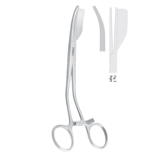 [FC.422.020|40-518-01|F62-305-02R|R62-305-02R] Clamp ramus Steinhauser curved right 150mm