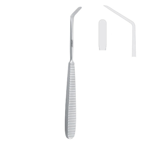 [FC.424.020|40-529-02|F62-313-19R|R62-313-19R] Elevator periosteal Steinhauser sharp 19x6mm, 165mm