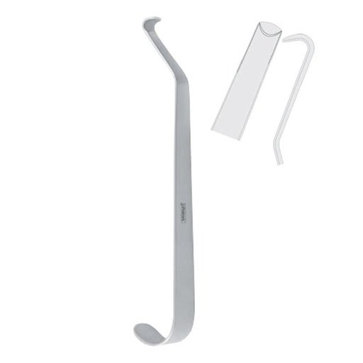 [FC.457.165|40-432-01|F62-641-16R|R62-641-16R] Retractor channel Terry 8mm, 165mm