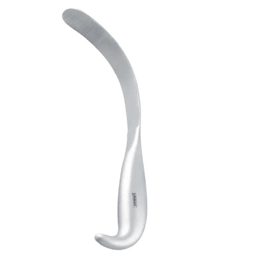 [FC.471.010|--|F62-741-20R|R62-741-20R] Depressor tongue Tessier curved 20mm, 205mm