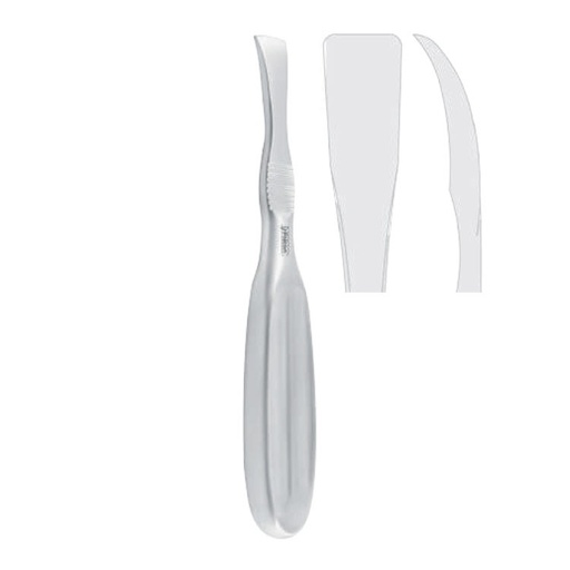 [FC.475.120|--|F62-757-12R|R62-757-12R] Elevator periosteal Tessier sharp curved 12mm, 185mm