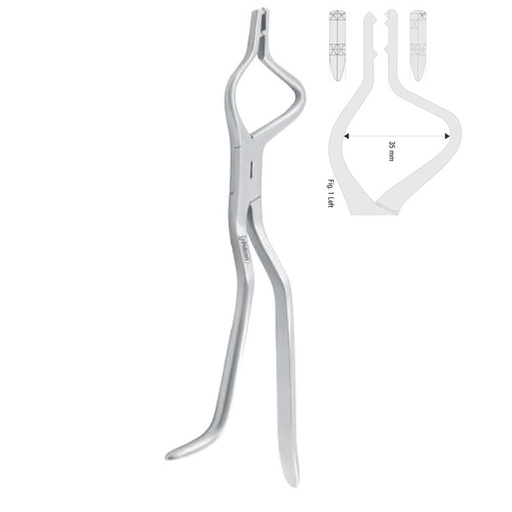 [FC.493.010|46-183-01|F62-807-01R|R62-807-01R] Forceps disimpaction Tessier adult left 230mm