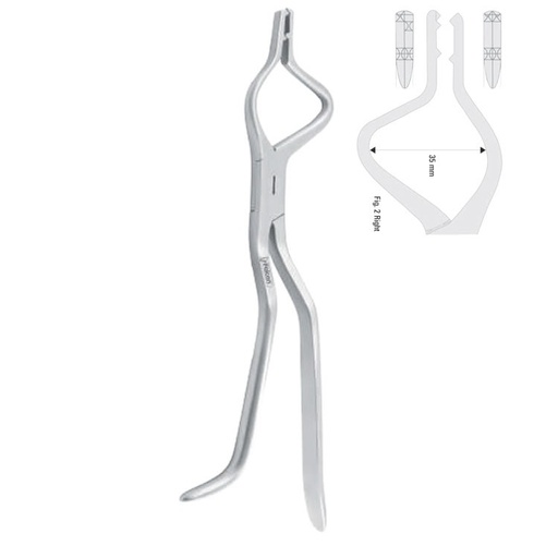[FC.493.020|46-183-02|F62-807-02R|R62-807-02R] Forceps disimpaction Tessier adult right 230mm