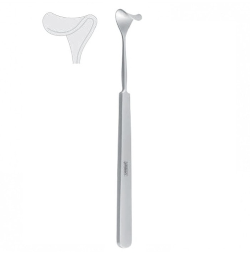 [FC.526.020|--|F62-915-17R|R62-915-17R] Retractor orbital/eye lid Tessier 17.5mm, 150mm