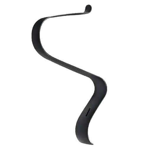 [FC.529.040B|46-149-05|F62-923-04B|R62-923-04B] Retractor soft tissue Tessier s-shape fig.4, 125mm black