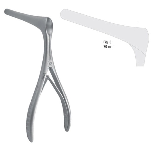 [FC.544.030|--|F62-965-03R|R62-965-03R] Specula nasal Tessier fig.3, 140mm 
