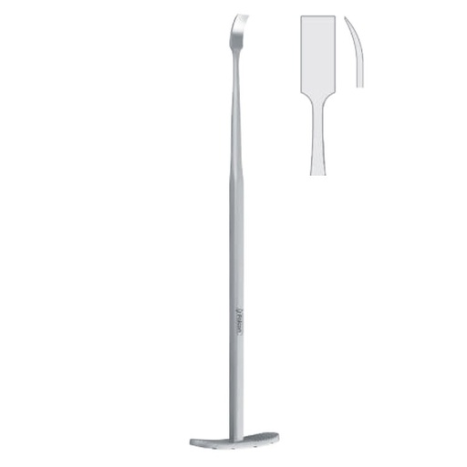 [FC.735.040|--|F64-693-04R|R64-693-04R] Osteotome maxillo facial Dunn-Dautrey slightly curved 4mm, 170mm