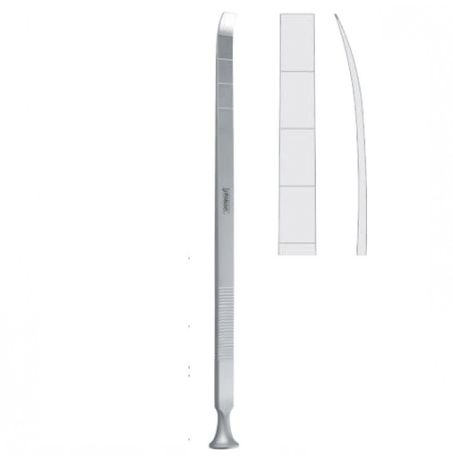 [FC.743.060|40-369-06|F64-707-06R|R64-707-06R] Osteotome maxillo facial Epker less curved 6mm, 180mm