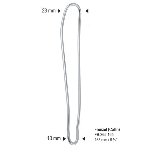 [FB.265.165] Tongue depressor Frenzel (Collin) S-Shape 23/13mm, 165mm
