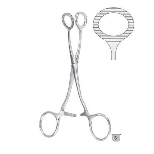 [FB.720.170] Forceps tongue Collin oval jaw 170mm