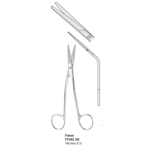 [FP.943.140] Scissors nasal Fomon bent 140mm