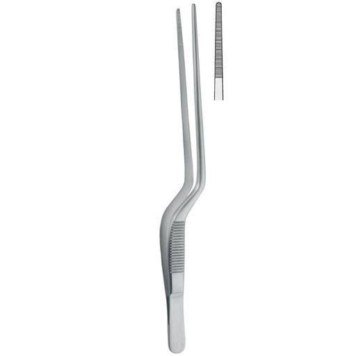 [FR.131.160] Forceps nasal dressing Jansen serrated bayonet 160mm