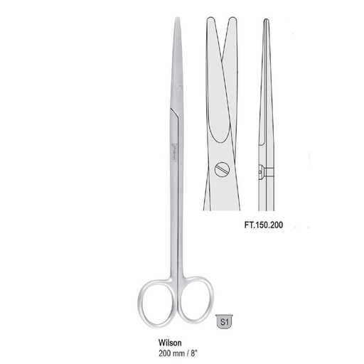 [FT.150.200] Scissors tonsil Wilson straight 200mm