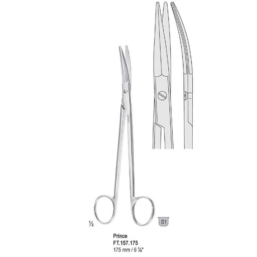 [FT.157.175] Scissors tonsil Prince curved 175mm