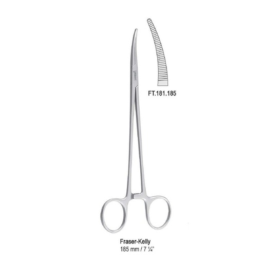 [FT.181.185] Forceps artery Fraser-Kelly curved 185mm