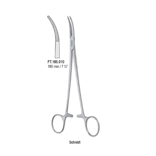 [FT.185.010] Forceps artery Schnidt fig. 1 curved 190mm