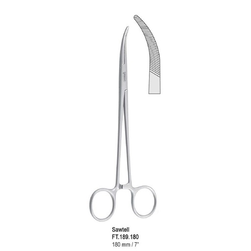 [FT.189.180] Forceps artery Sawtell curved 180mm