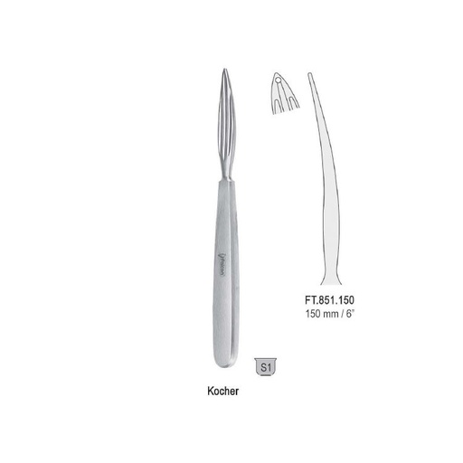 [FT.851.150] Goitre enucleator Kocher 150mm