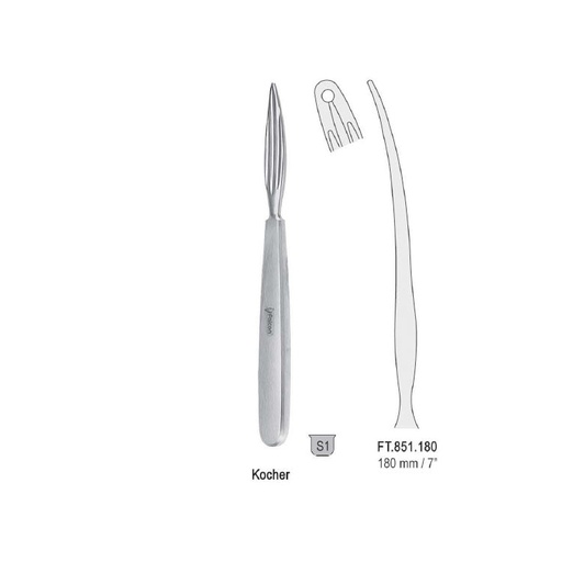 [FT.851.180] Goitre enucleator Kocher 180mm