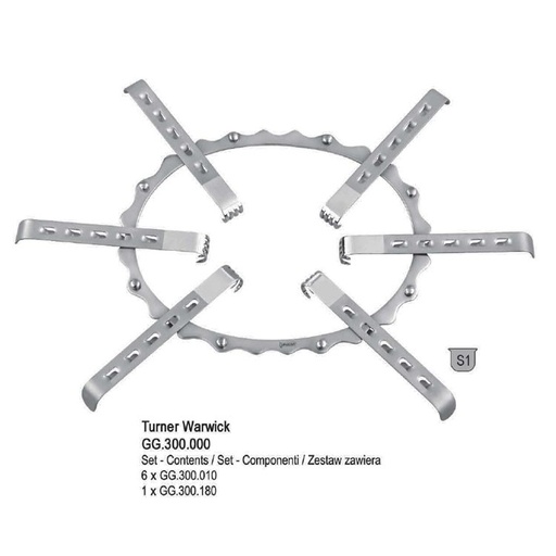 [GG.300.180] Retractor SR urological Turner Warwick frame only 180x140mm