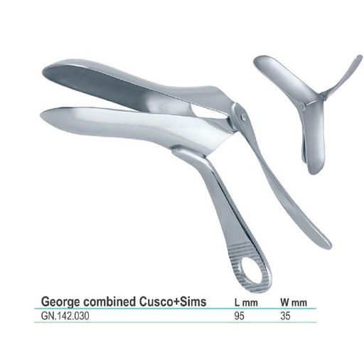 [GN.142.030] Specula vaginal George combined Cusco+Sims 95x35mm