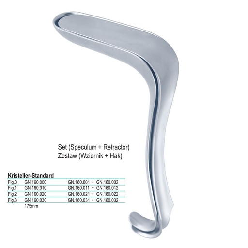[GN.160.010] Kristeller-Standard set (specula + retractor) fig. 1