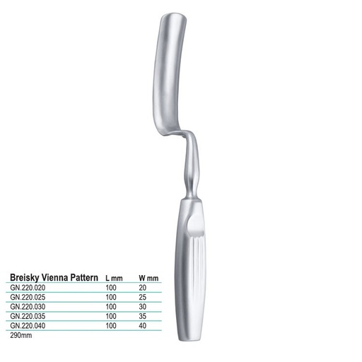 [GN.220.020] Specula vaginal Breisky (Vienna Patt) 100x20mm, 295mm