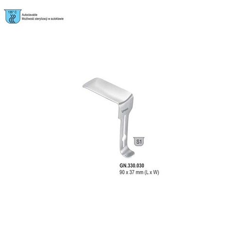 [GN.330.030] Retractor SR vaginal O'Sullivan-O'Connor spare blade 90x37mm