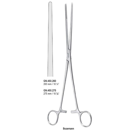 [GN.450.275] Forceps dressing Bozemann plain straight 275mm