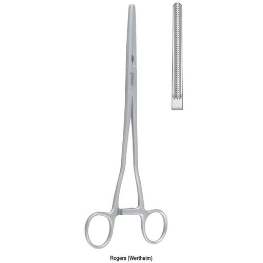 [GN.552.010] Forceps hysterectomy Rogers (Wertheim) atraumatic 240mm, fig. 1