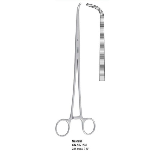 [GN.567.235] Forceps hysterectomy Navratill curved 235mm