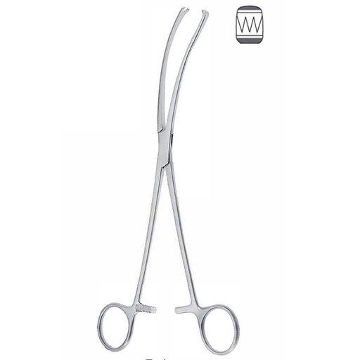 [GN.801.230] Forceps vulsellum Teale 3x4th sideways 230mm 