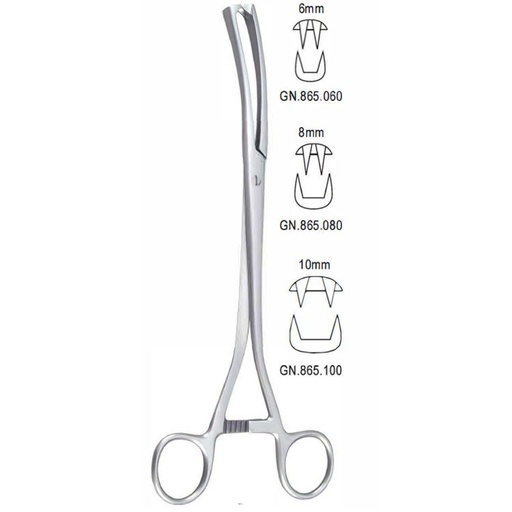 [GN.865.060] Forceps vulsellum Museux 2x2th sideways 6x240mm