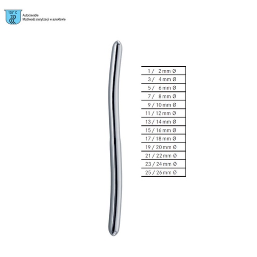 [GO.050.040] Dilator uterine DE Hegar Ø 3/4mm, 200mm