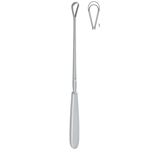 [GO.120.070] Curette uterine Sims rigid sharp fig.1/7x255mm