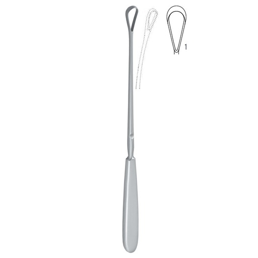 [GO.121.070] Curette uterine Sims malleable sharp fig.1/7x255mm