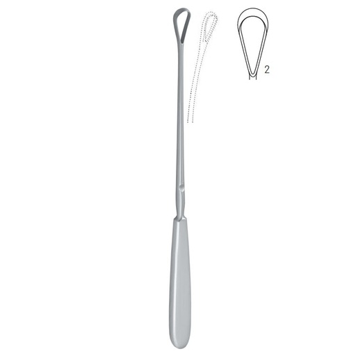 [GO.121.080] Curette uterine Sims malleable sharp fig.2/8x255mm