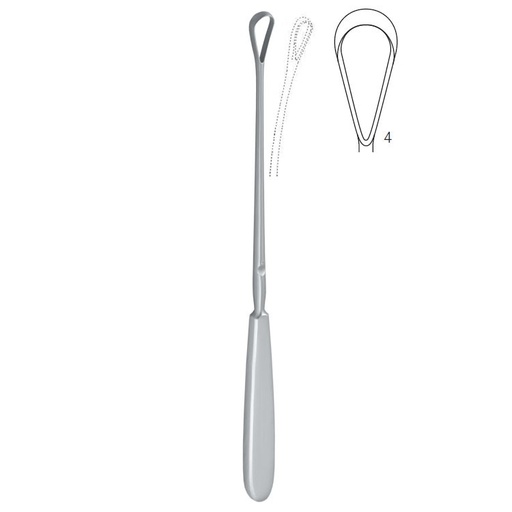 [GO.121.110] Curette uterine Sims malleable sharp fig.4/11x255mm