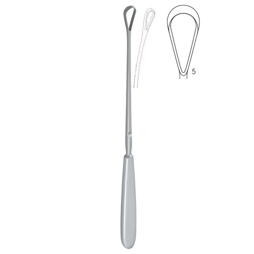 [GO.121.120] Curette uterine Sims malleable sharp fig.5/12x255mm