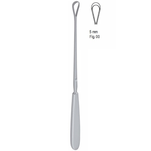 [GO.122.050] Curette uterine Sims rigid blunt fig.00/5x255mm